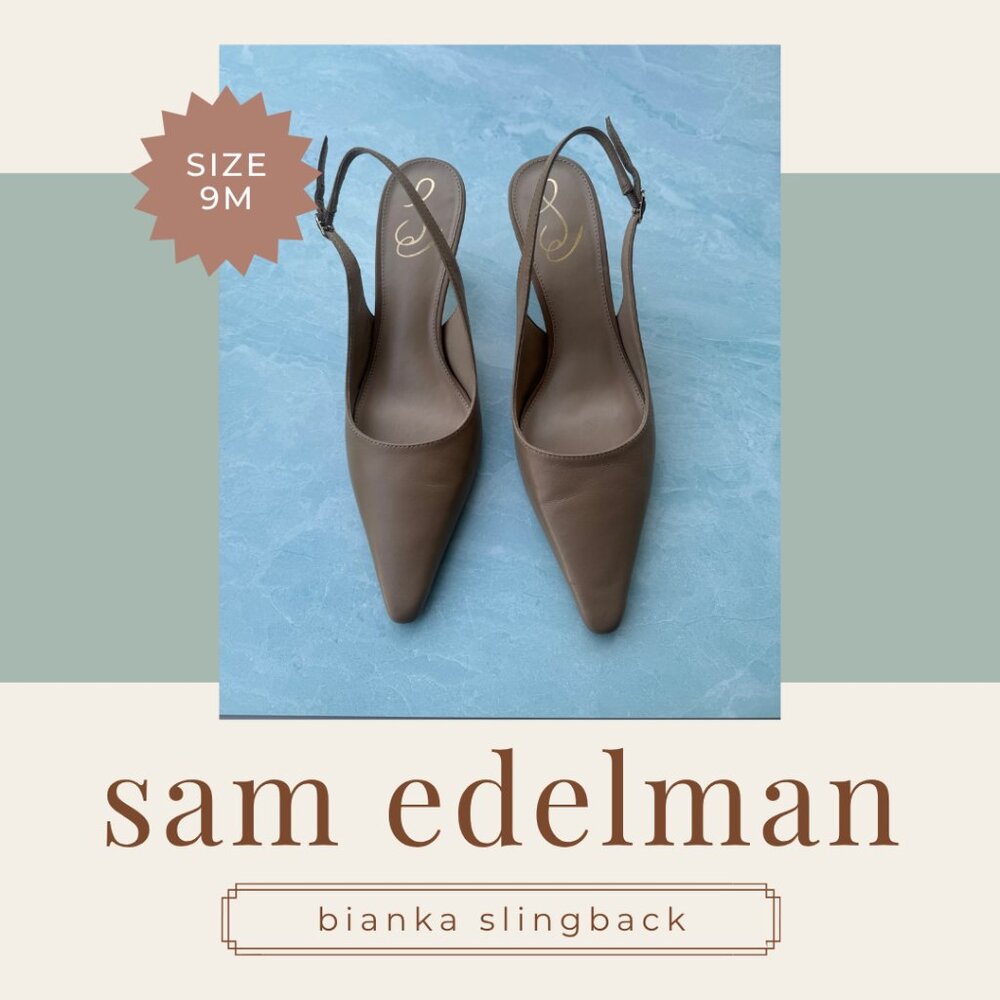 Sam Edelman Bianka Slingback | Beige Leather | 9M